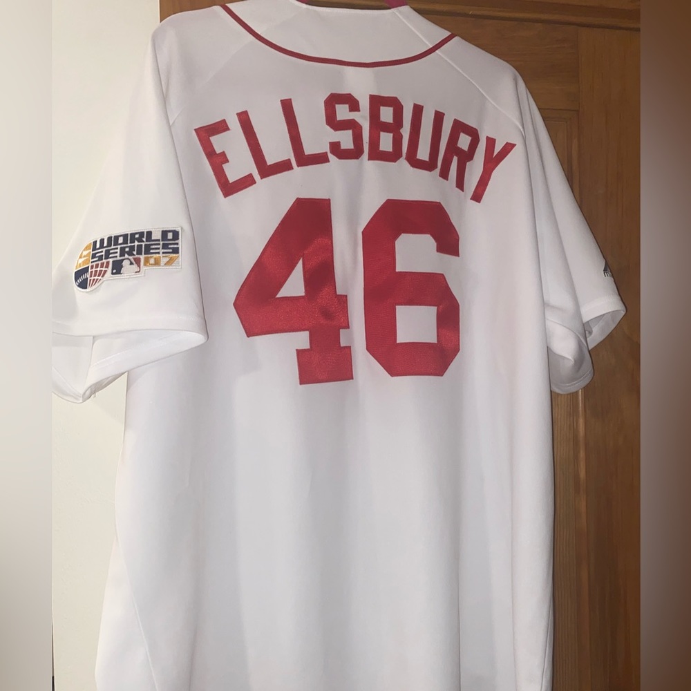 Red Sox Baseball ELLSBURY JERSEY Genuine Merch Maj 07 World Series MLB XL - Picture 15 of 15